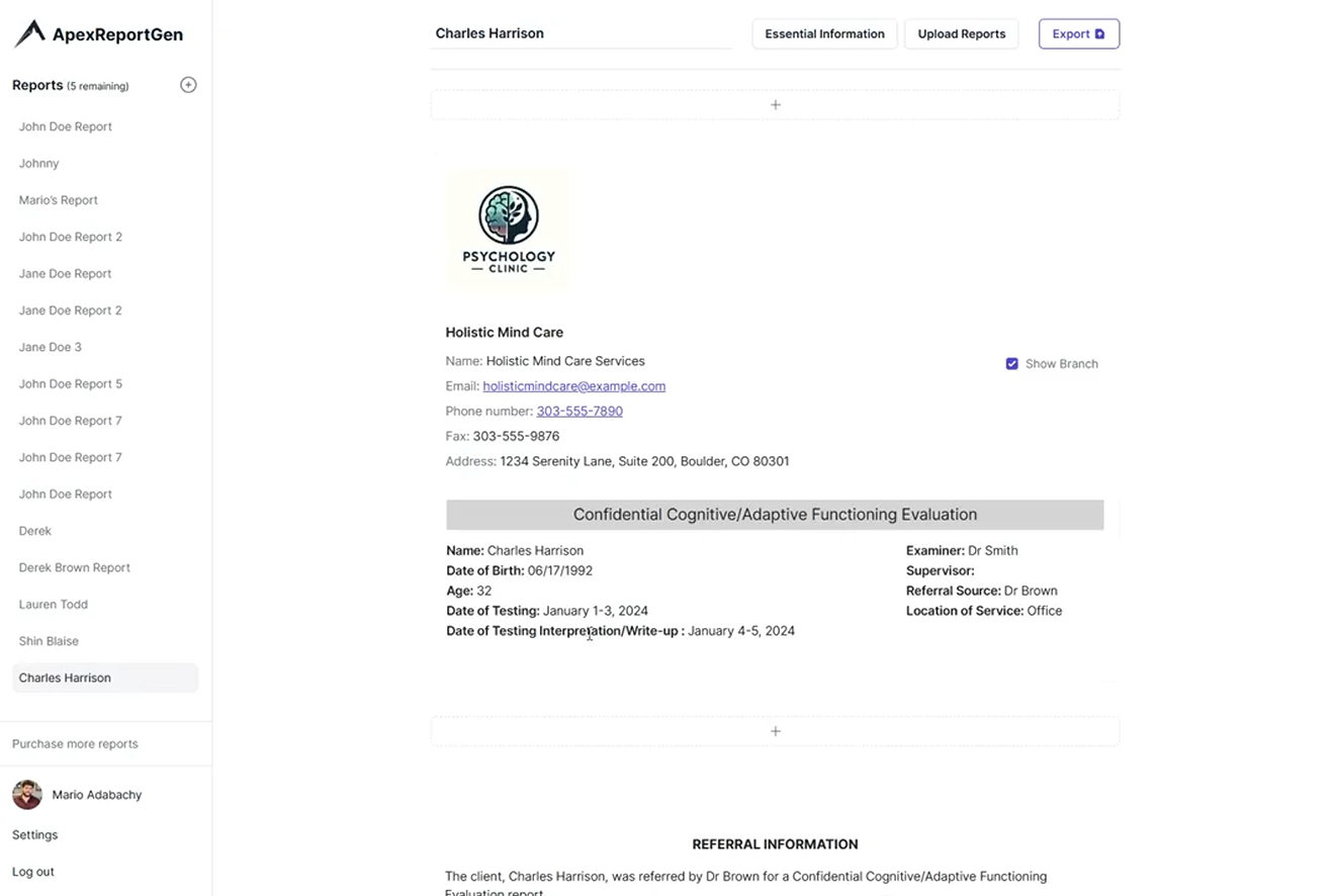 ApexReportGen